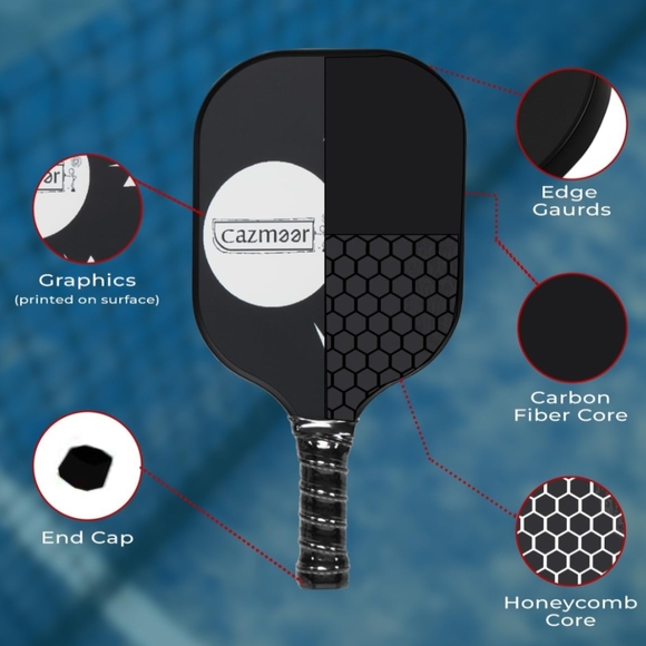 Pakingo Set of 2 Pickleball Paddles 4 Balls Carry Case USAPA Fiberglass - Picture 4 of 8